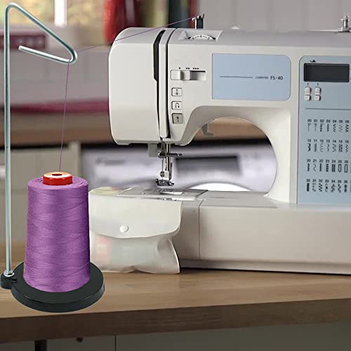 30 Options - 4 Large Cones of 5500Y (5000M) Each All Purpose Spun Polyester Thread 40S/2 (Tex27) for Serger, Overlock, Quilting, Piecing and Sewing - Black