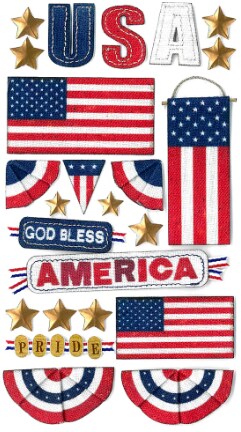 Jolee&#x27;s Boutique God Bless America Dimensional Stickers