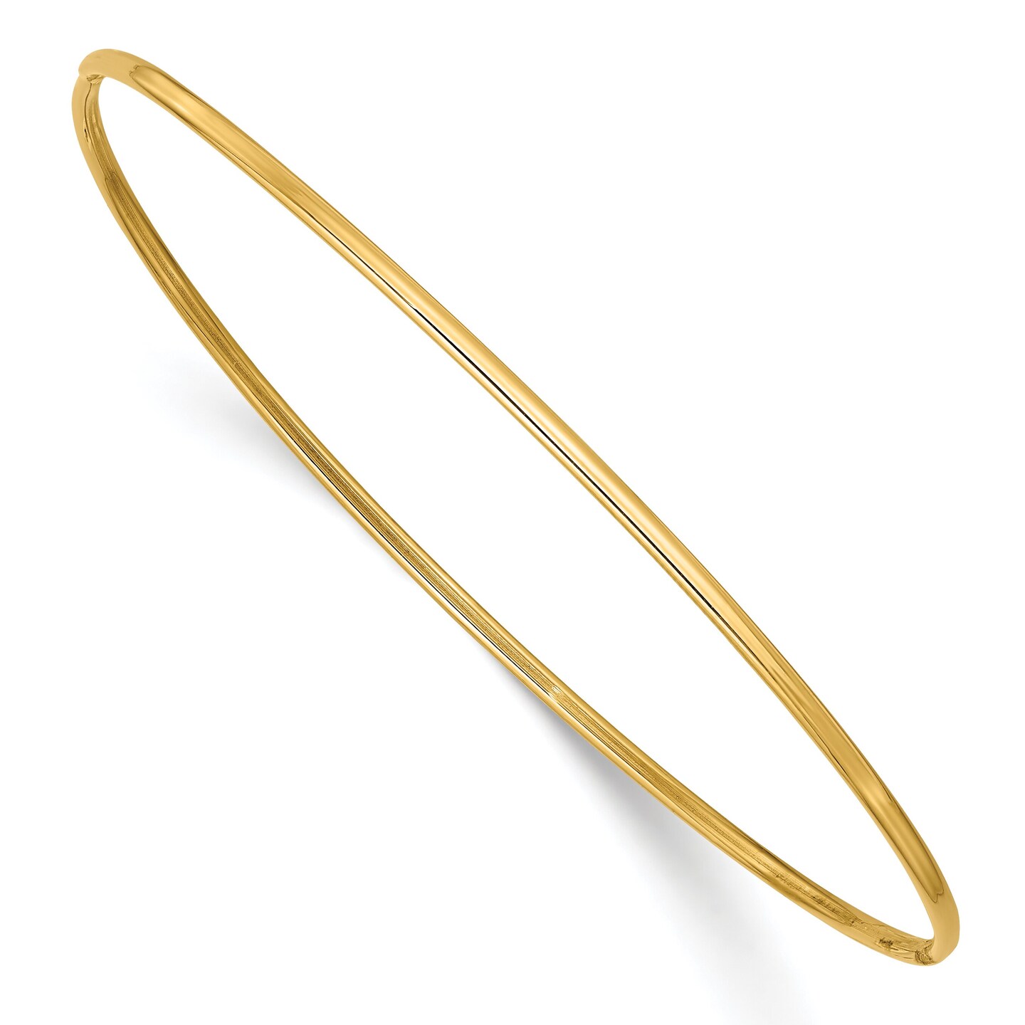 14K Gold 1.5mm Slip On Bangle Bracelet Jewelry
