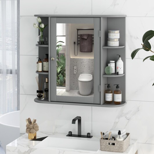 3-Door Bathroom Mirror Cabinet With Lights & Shaver Socket - 1000x600mm Anti-Fog Wall Mounted Storage