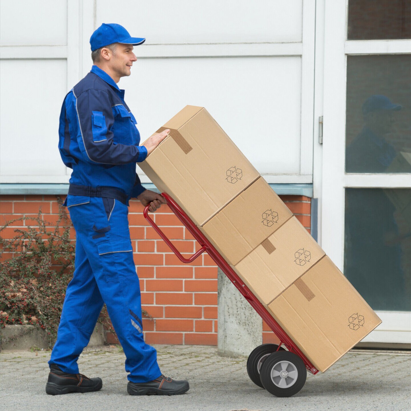 Multi-functional Foldable Metal Hand Truck with 10 Inch Wheels Suitable for All Terrains