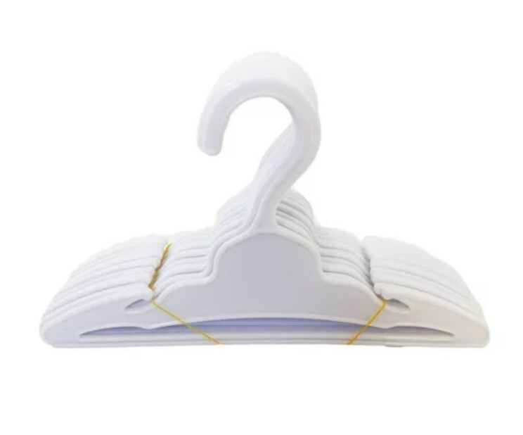 18 Inch Doll Clothes Hangers- 12 White 7" Doll Clothes Hangers