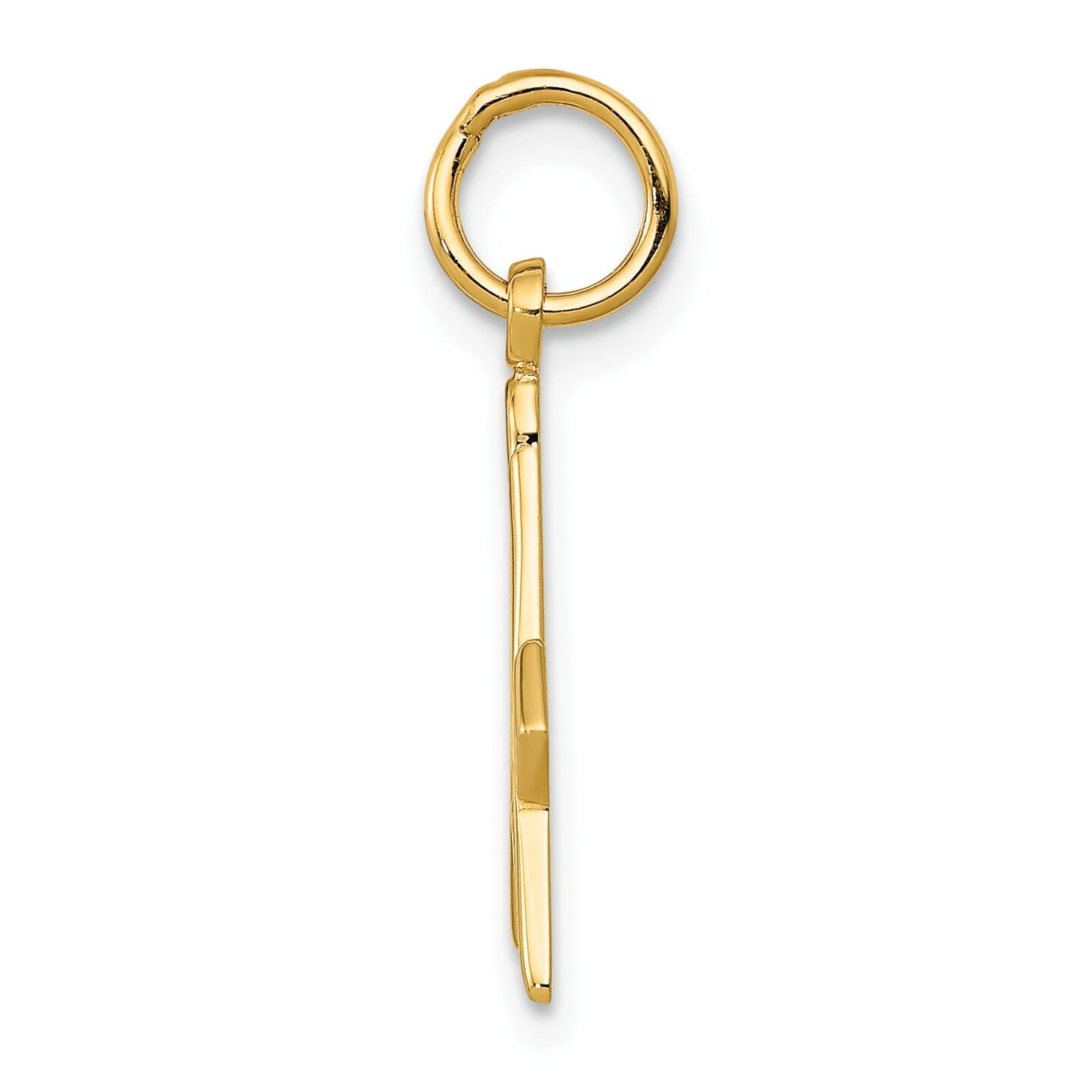 14K Yellow Gold Free Mason Symbol Charm Masonic Pendant Jewerly 20mm x 11mm