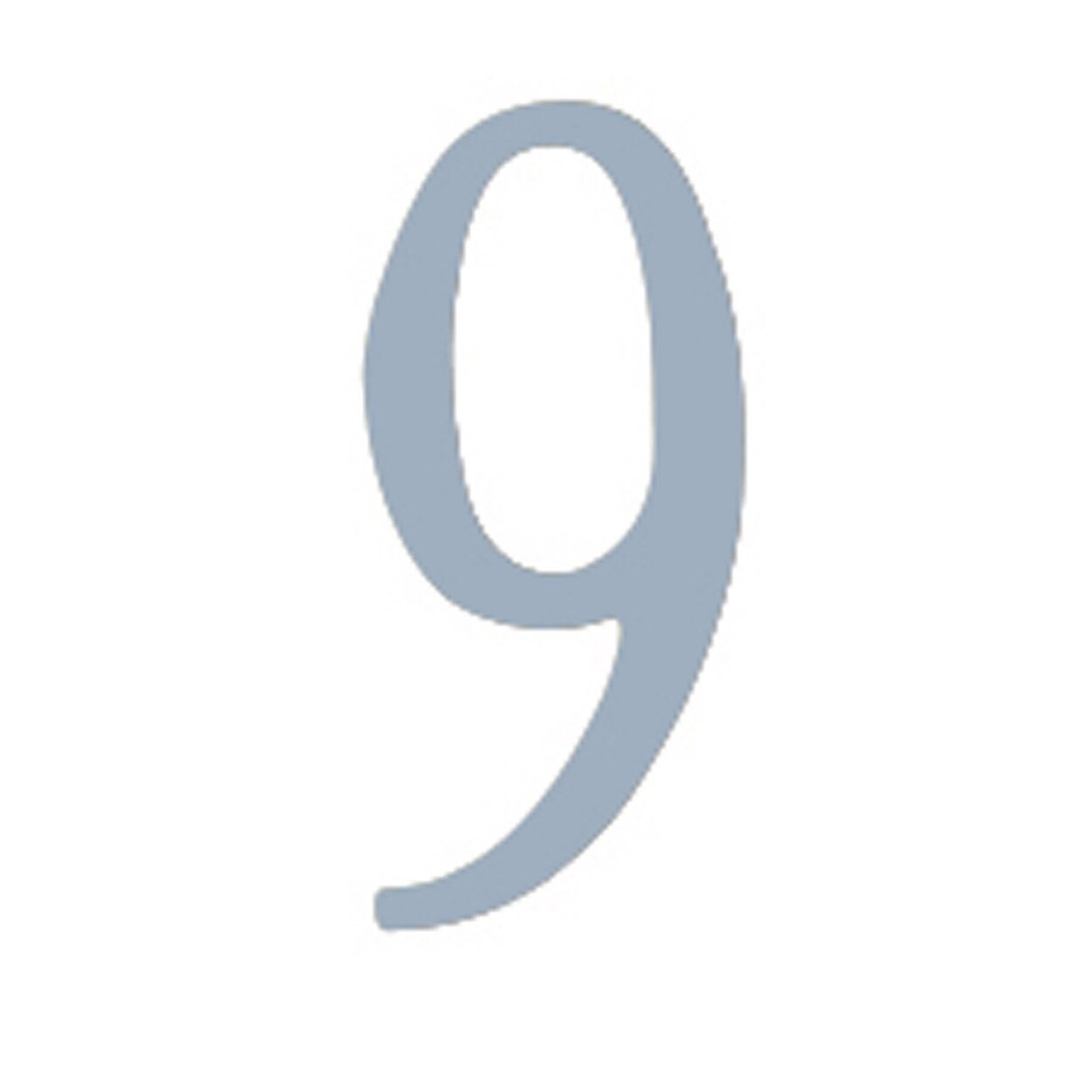 Special Lite Products Outdoor Decorative 2 inch Stainless Steel Self Adhesive Address Number - Number: 9