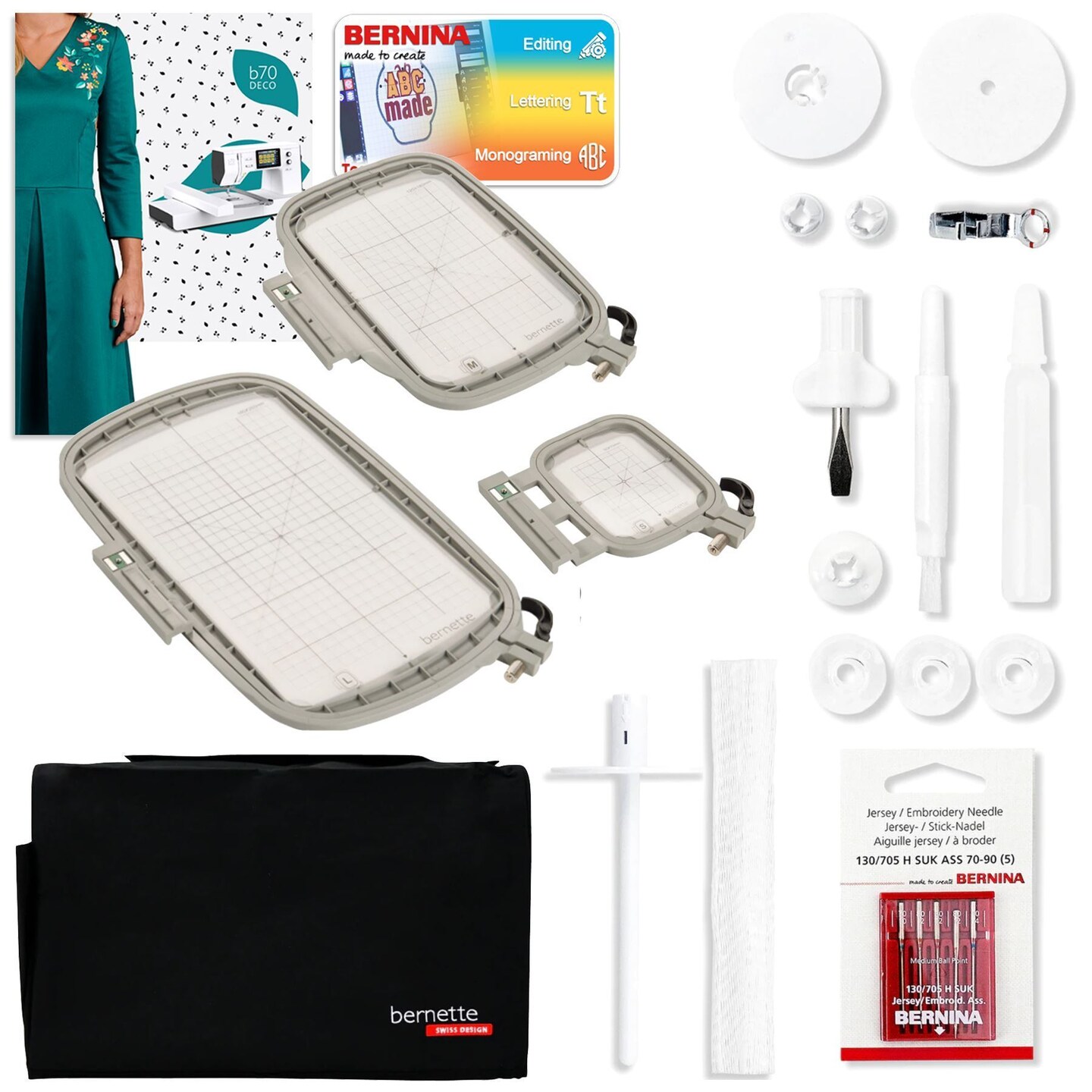 Bernette B70 Embroidery Machine & Silhouette Cameo 4 Combo Bundle