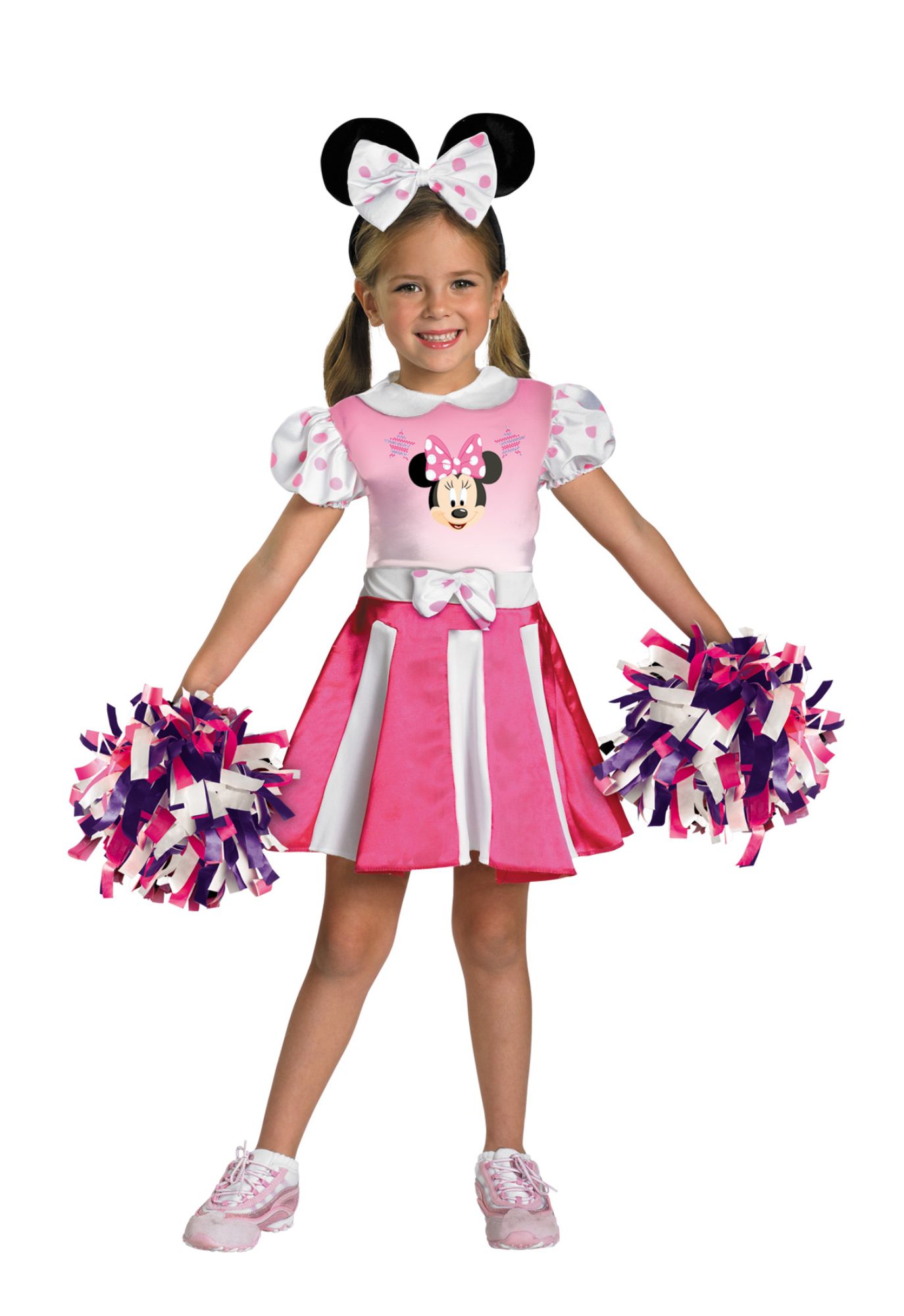 The Costume Center Pink and White Minnie Mouse Cheerleader Girl Child Costume - One Size