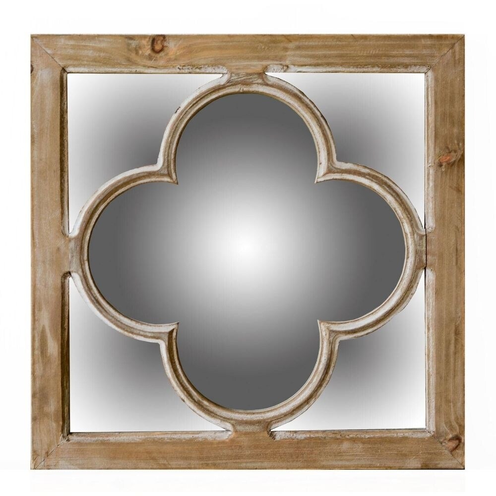 TX USA Corporation Home Decorative Antiqued Window Pane Wood Wall Mirror - White