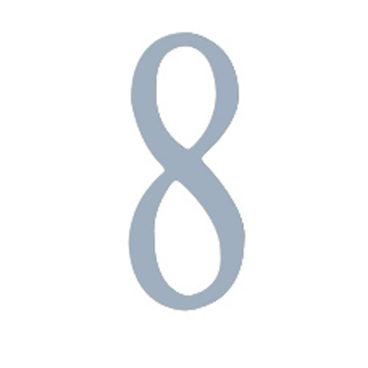 Special Lite Products Outdoor Decorative 2 inch Stainless Steel Self Adhesive Address Number - Number: 8