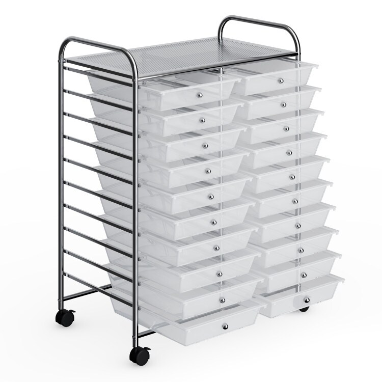 20 Drawers Multi-Purpose Rolling Storage Cart Perfect for Home and Office Use