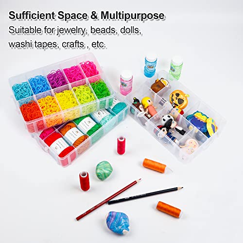 7 Layers Stackable Storage Container, 70 Adjustable Compartments (White) Perfect for Kids Toys, Art Crafts, Jewelry, Supplies, Mini Case & Letter Sticker Included