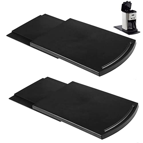 Handy Sliding Tray Sliding Tray Mat for Coffee Maker,Kitchen Appliance Moving Caddy,Countertop Stoage for Air Fryer, Blender, Stand Mixer,Food Processors,2 Sets