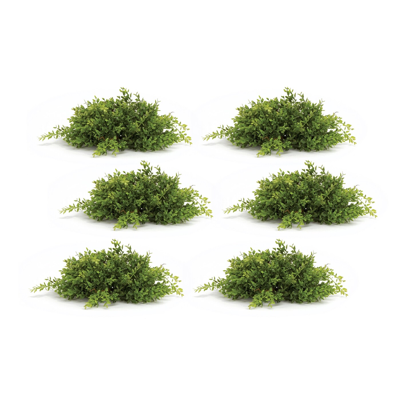 Melrose Set of 6 Half Orbs Mini Leaf Artificial Shrubs 13&#x201D;