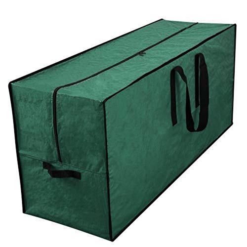 Christmas Tree Storage Bag | Fits Up to 9 Ft. Tall Disassembled Tree I 65&#x22;x15&#x22;x30&#x22; Holiday Tree Storage Case | Protective Zippered Artificial Xmas Tree Bag (9ft, Green)