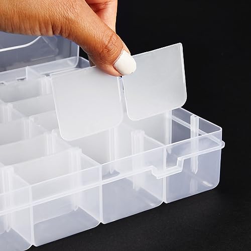  3 Pack Jewelry Organizer Box for Earrings, Clear Plastic Bead  Storage Containers for Crafts (36 Compartments) : Arts, Crafts & Sewing