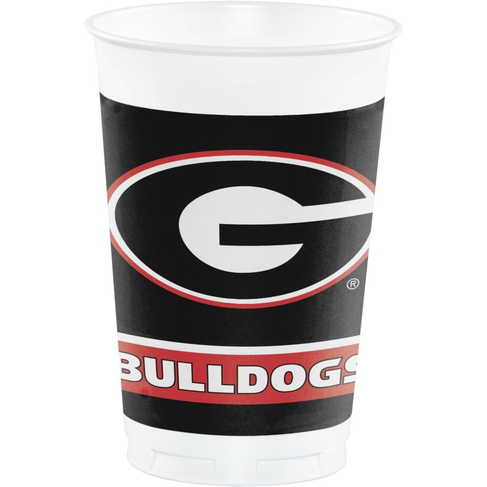 University of Georgia Bulldogs 20oz Plastic Cups - 8ct