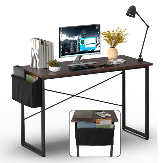 Modern Computer Desk Study Writing Table Home Office with Storage Bag