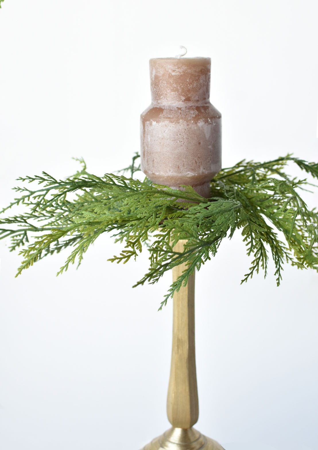 14&#x22; Faux Cedar Candle Ring (Fits up to a 3&#x22; Pillar Candle) CR1