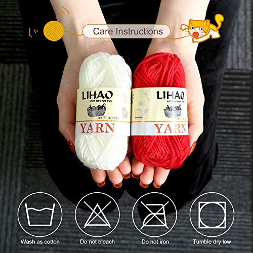 12 Skeins Mini Yarn for Knitting Crochet Craft - 100% Acrylic
