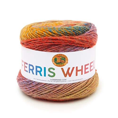 Lion Brand Yarn Ferris Wheel Yarn, Multicolor Yarn for Knitting, Crocheting, and Crafts, 1-Pack, Buttercup