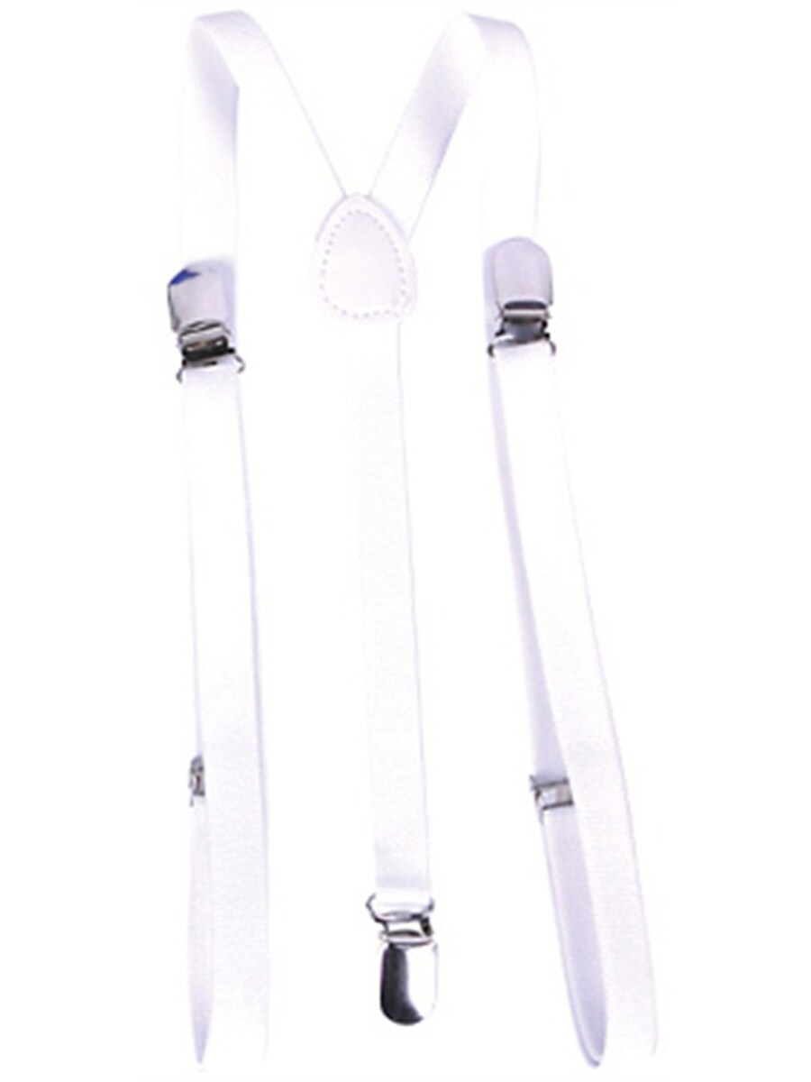 Child&#x27;s Gangster or Clown Costume White Suspenders