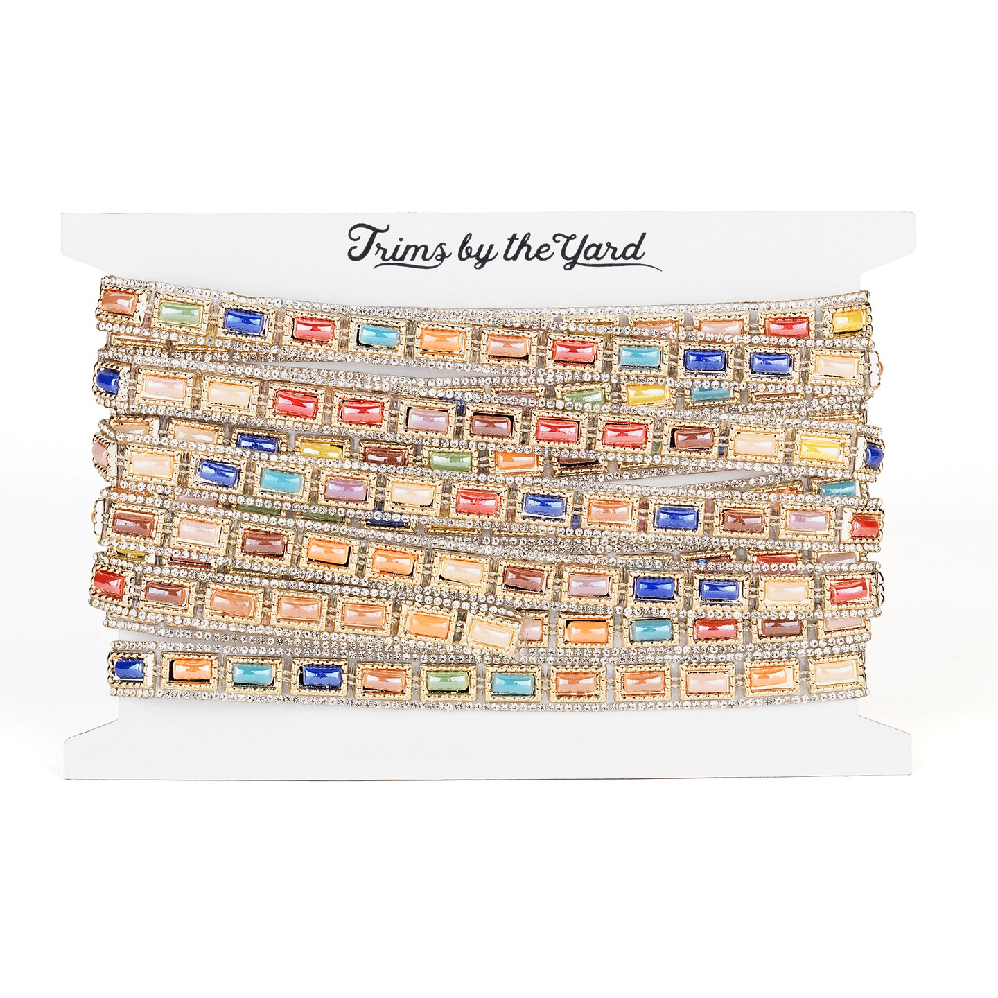 Priya 1/2&#x22;  Rhinestone Beaded Iron-On Trim