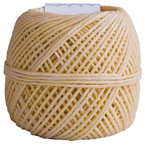 Organic Hemps Wicks 33 FT Well Coated Natural Beeswax for Candle Making 