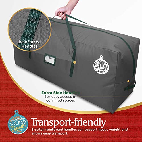 Christmas Tree Storage Bag - Heavy-Duty Tree Bag with Durable Reinforced Handles &#x26; Zipper, Waterproof Storage Bag Protects from Moisture &#x26; Dust (Fits a 7.5FT Tree, Charcoal)