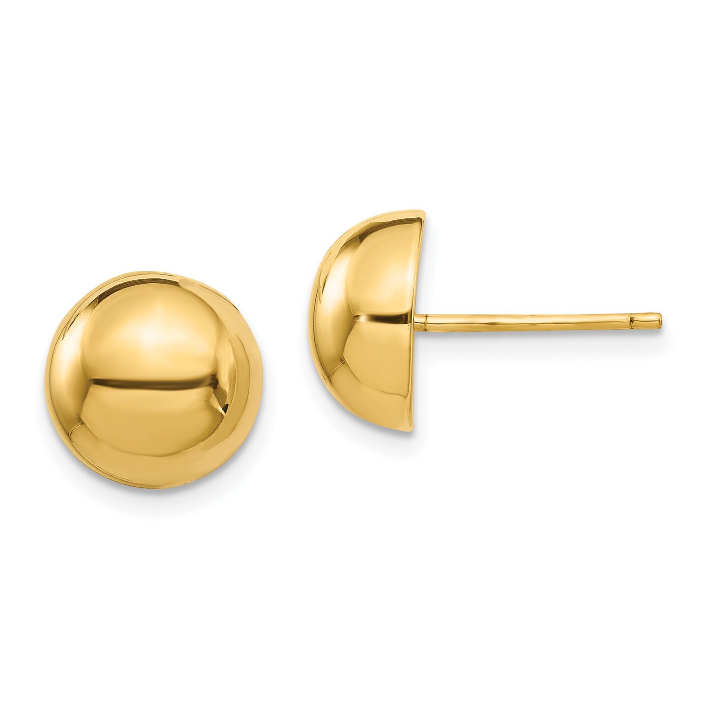 10mm gold deals stud earrings