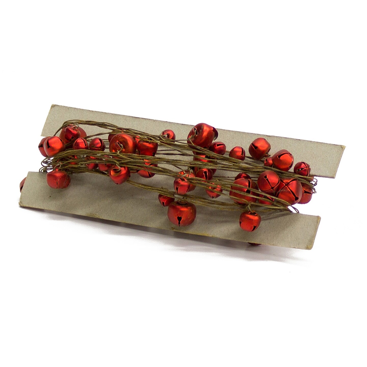 Diva At Home Club Pack of 12 Red and Brown Sleigh Bell Garlands 10&#x22;