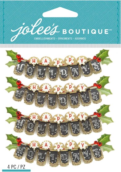 Jolee's Boutique Happy Holidays Repeat Dimensional Stickers