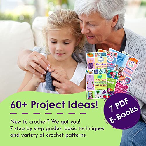 20 Acrylic Yarn Skeins - 438 Yards Multicolored Yarn in Total – Great Crochet and Knitting Starter Kit for Colorful Craft – Assorted Colors