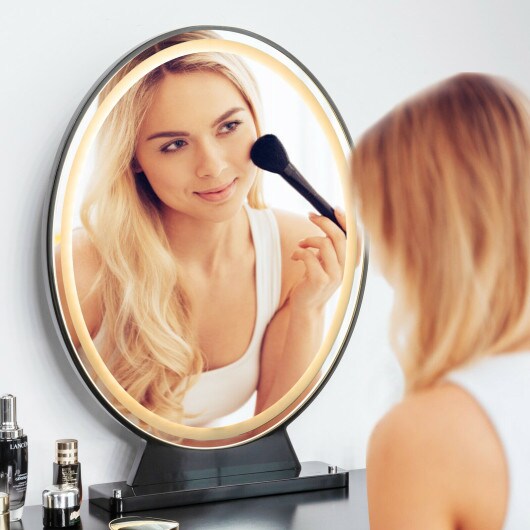 Hollywood Vanity Lighted Makeup Mirror Remote Control 4 Color Dimming