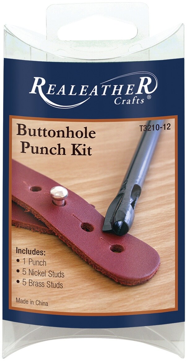 Realeather(R) Crafts Buttonhole Punch Set