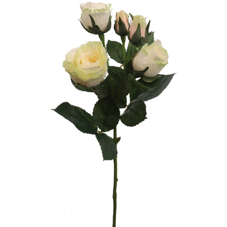 Stunning Cream/Pink Silk Rose Spray - Add Beauty to Your Home Decor