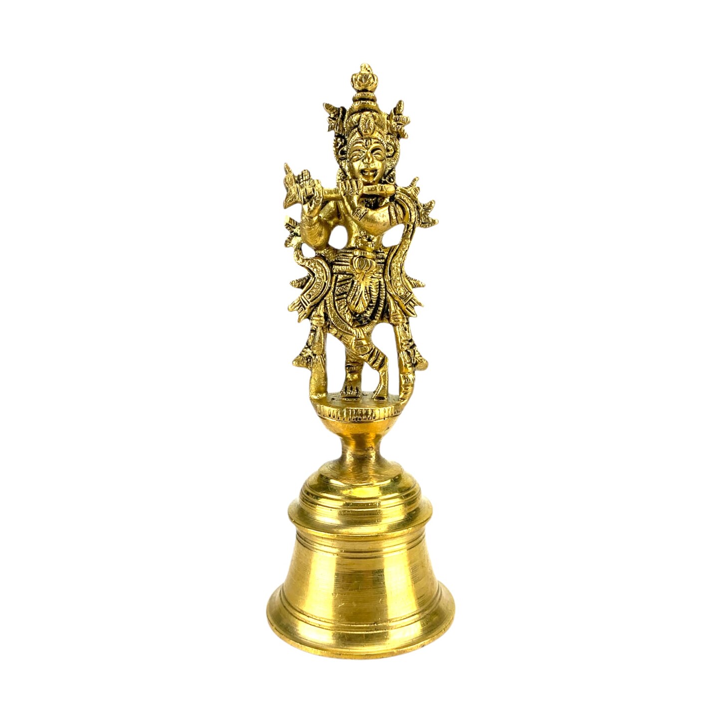 Brass Krishna Bell, Indian Pooja, Gopal Brass Bell, Puja Ghanti, Pooja Ghanti, Hindu Temple Bell, Indian Decor, Jingle, Diwali Puja, Mandir
