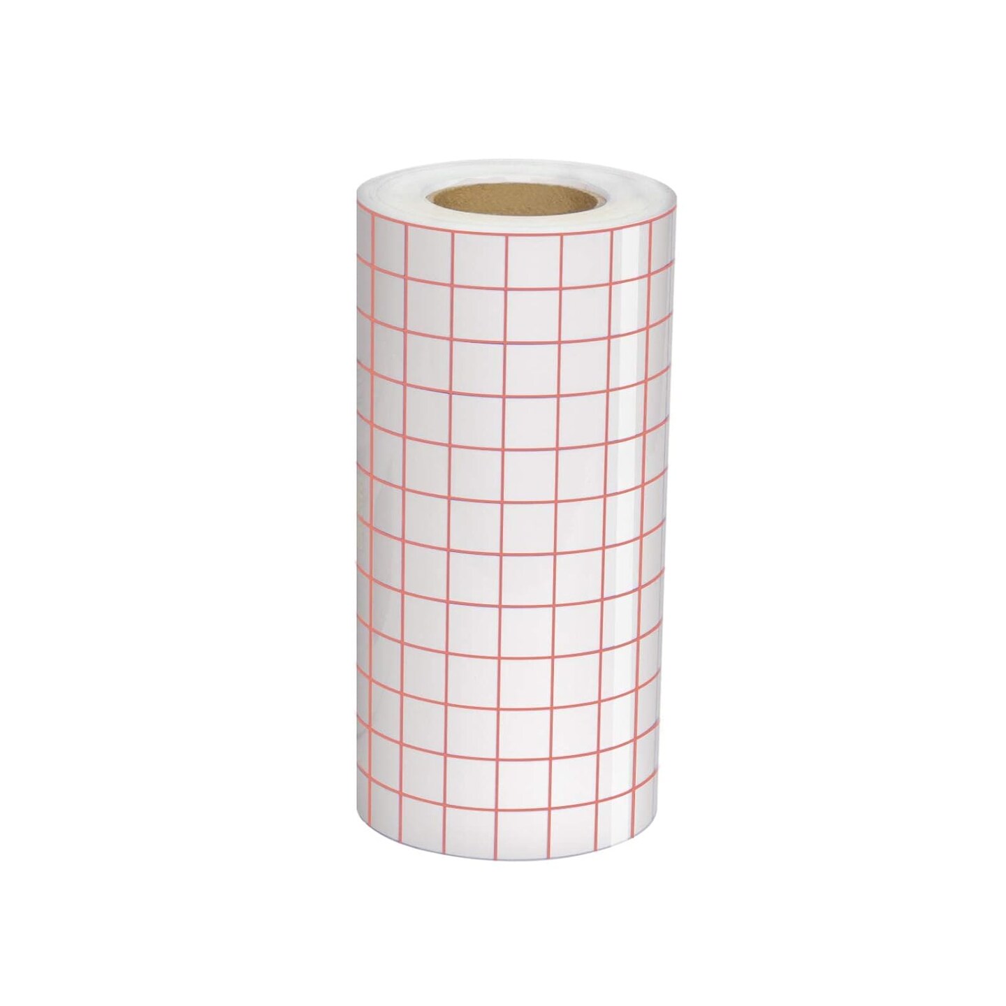 Clear Vinyl Transfer Paper Tape Roll 6&#x22; x 50 Feet Clear w/Red Alignment Grid - Application Transfer Tape Perfect for Self Adhesive Vinyl for Signs Stickers Decals Walls Doors &#x26; Windows