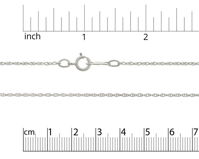 JewelrySupply Rope Chain 20" Long/1mm Thick .925 Sterling Silver