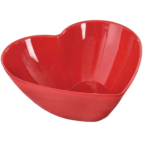 7&#x22; Red Heart Shaped Bowl