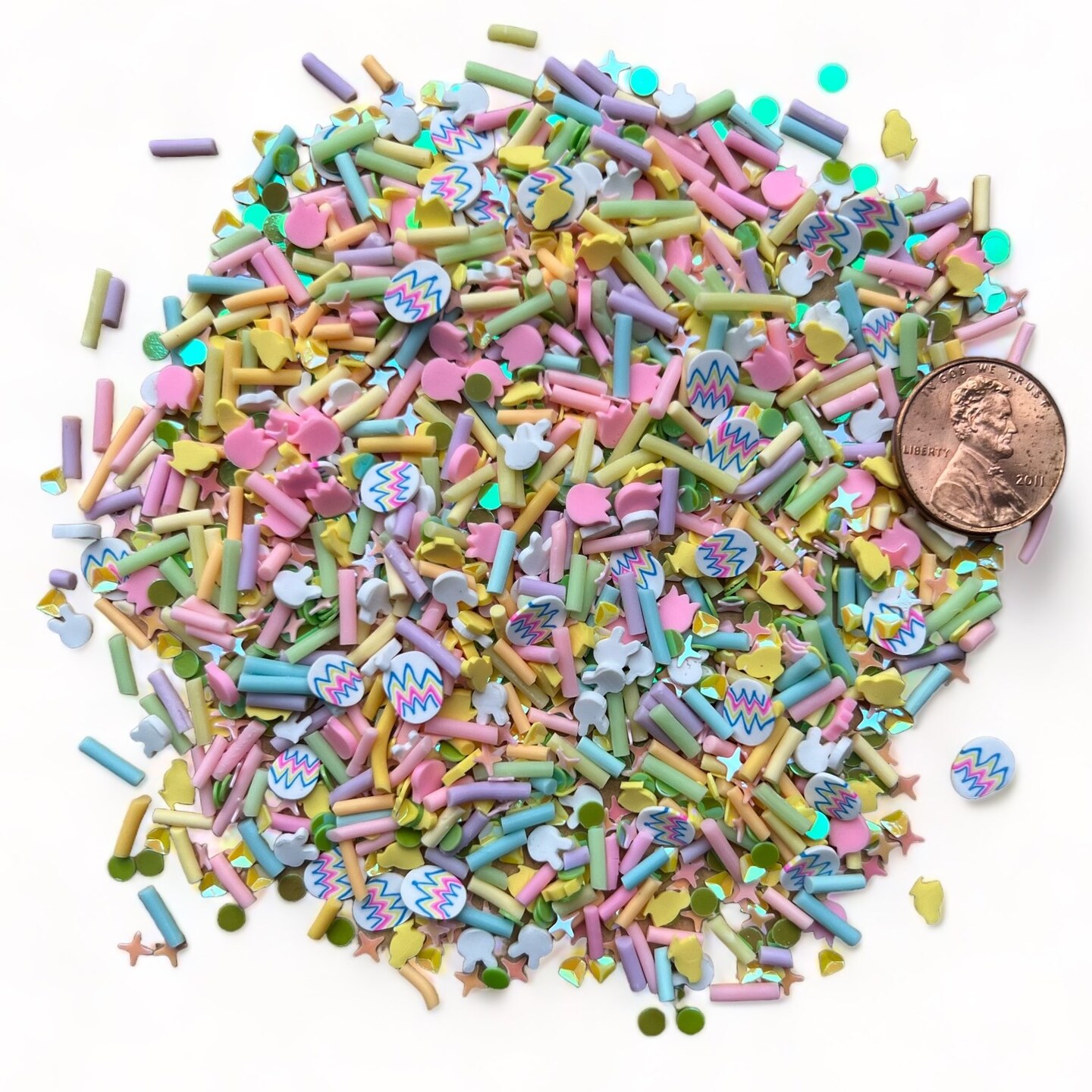 Buttons Galore Sprinkletz DIY Craft Embellishment Polymer Clay Pieces For Slime & Crafts 36 Grams - 3 Packs of Easter Cheer