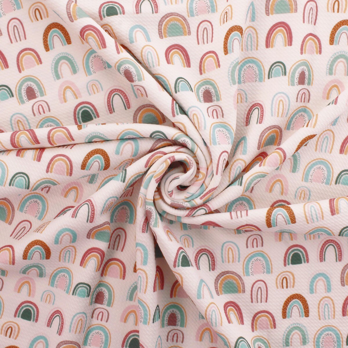 Rustic Sage Multi-Colored Rainbows Bullet Fabric 6&#x22; Strip