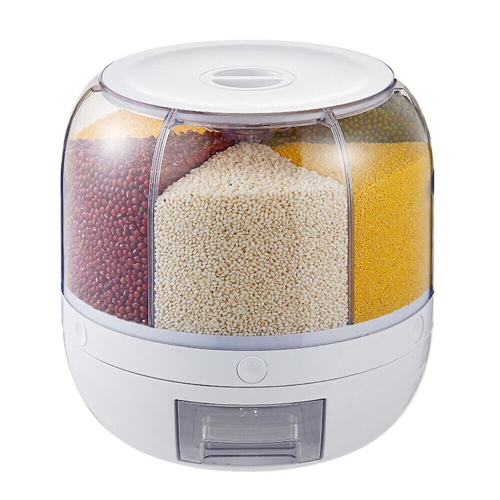 Kitcheniva 6-Grid Rotating Food Storage Container Tank