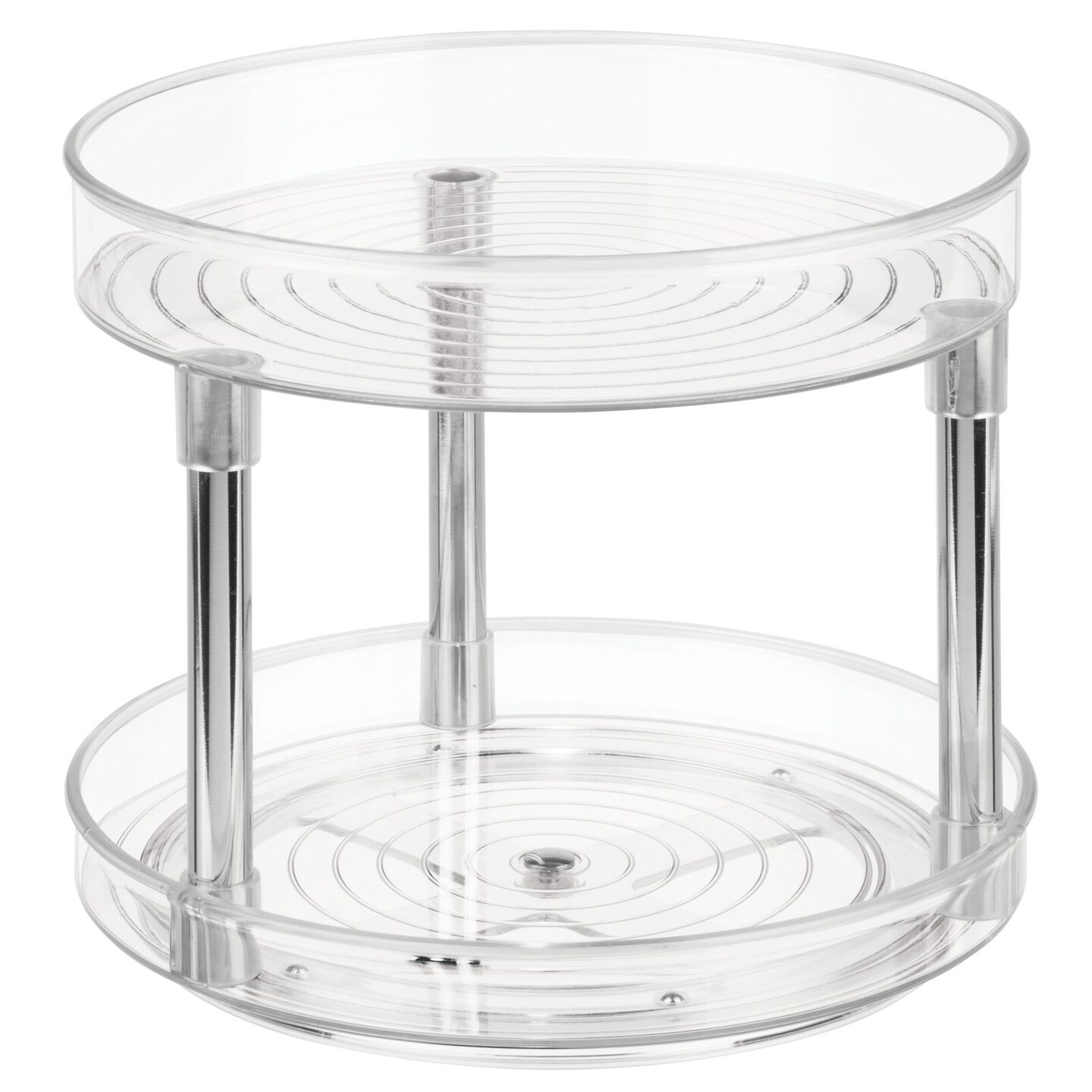 mDesign 2-Tier Lazy Susan, 9&#x22; Rotating Kitchen Organizer