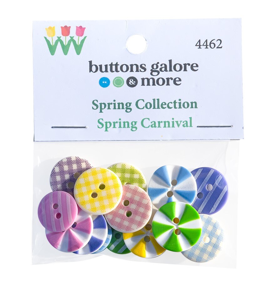 Buttons Galore and More Craft & Sewing Buttons - Spring Carnival - 45 Buttons