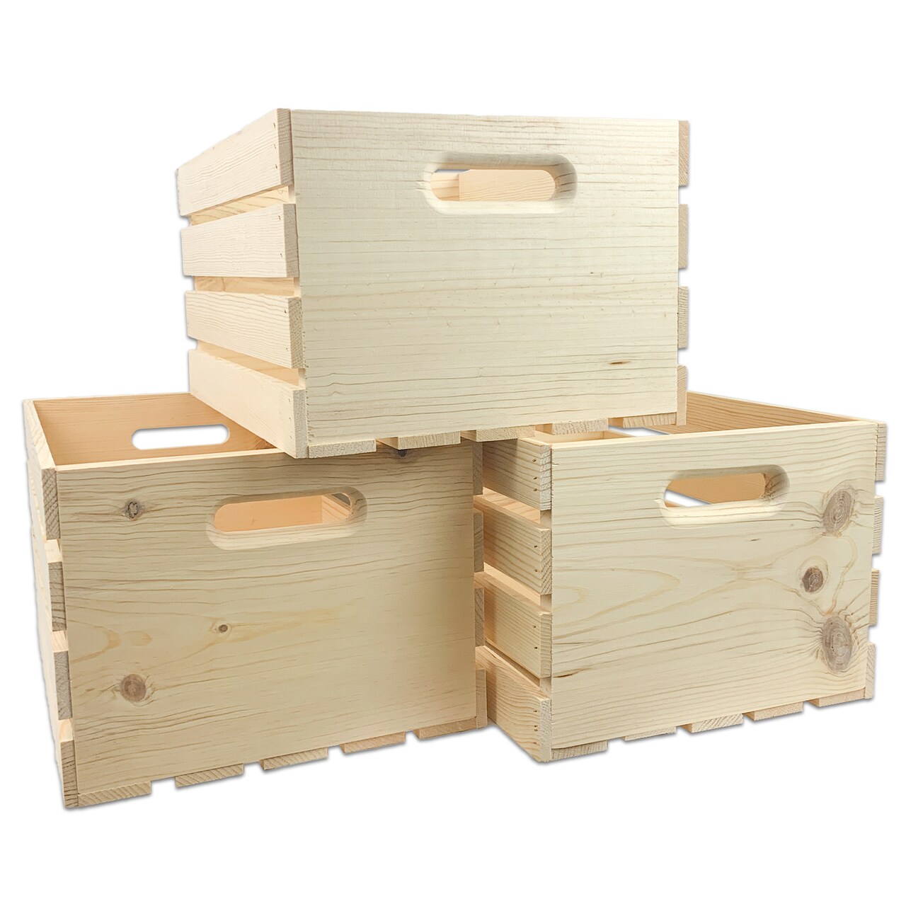 Wilson Large Pine Wood Crate, Count: 3 pack | Michaels