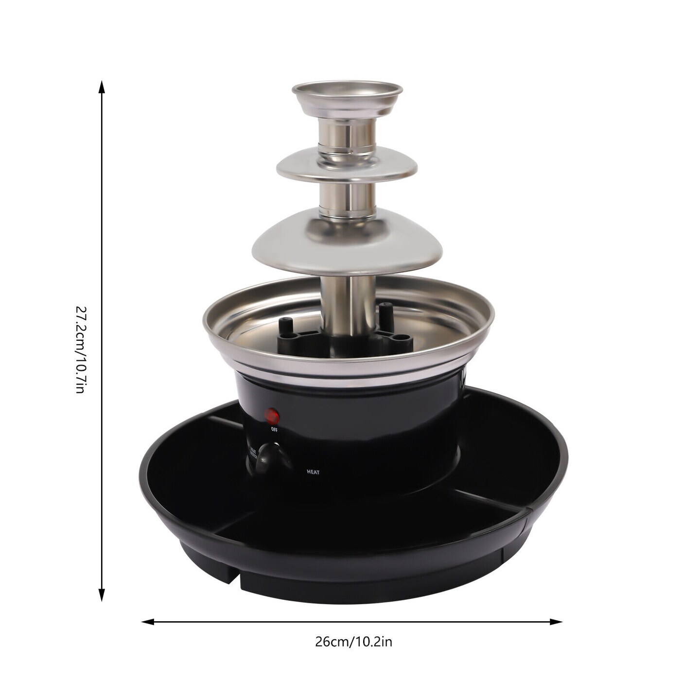Kitcheniva 3 Tier Stainless Steel Luxury Cheese Chocolate Fountain Machine