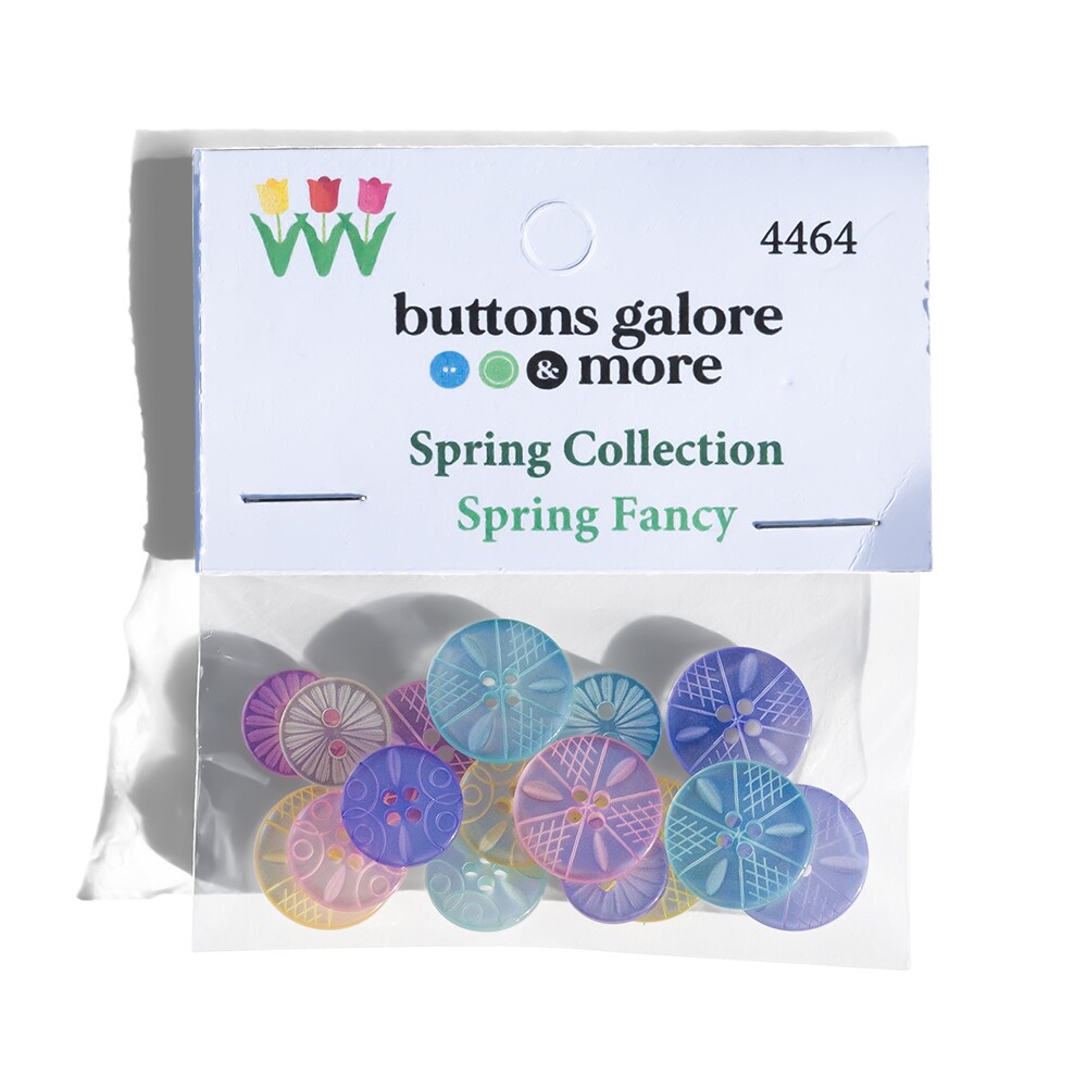 Buttons Galore and More Craft & Sewing Buttons - Spring Fancy - 48 Buttons