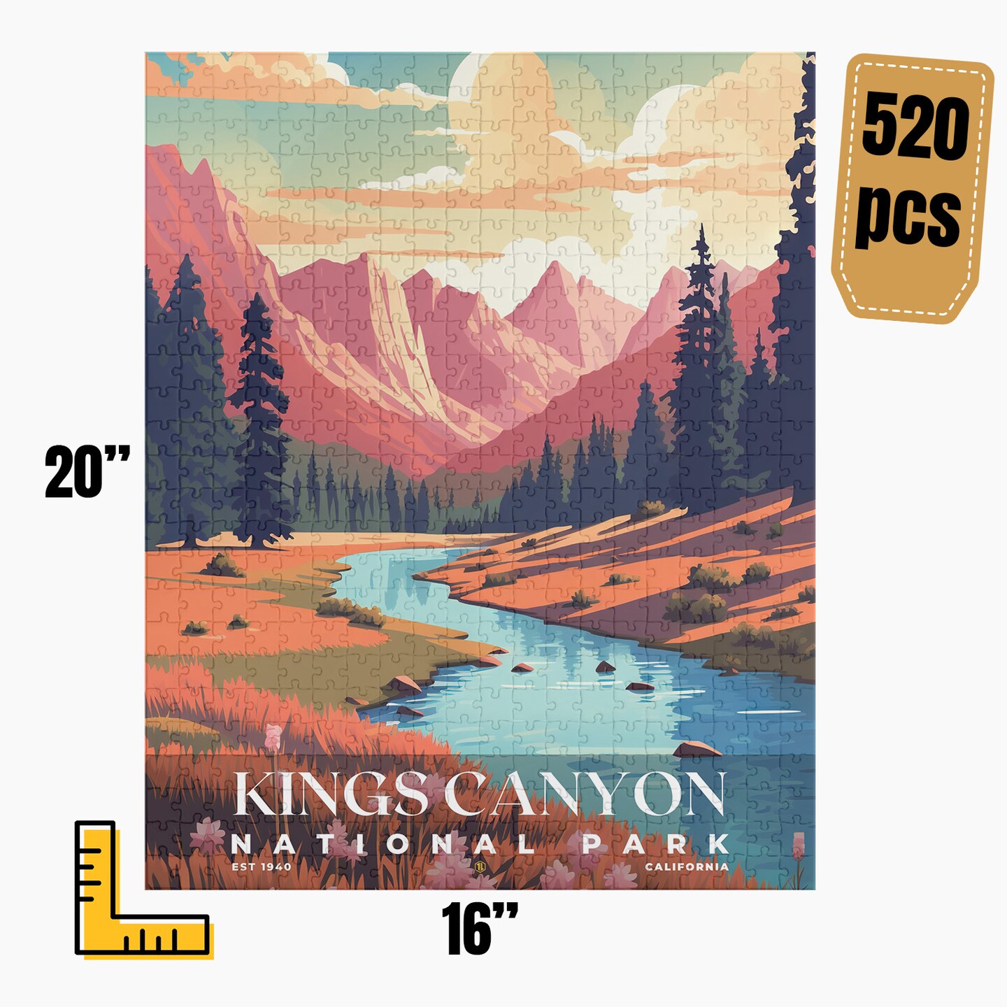 Kings Canyon National Park Jigsaw Puzzle, Family Game, Holiday Gift | S5 product 4
