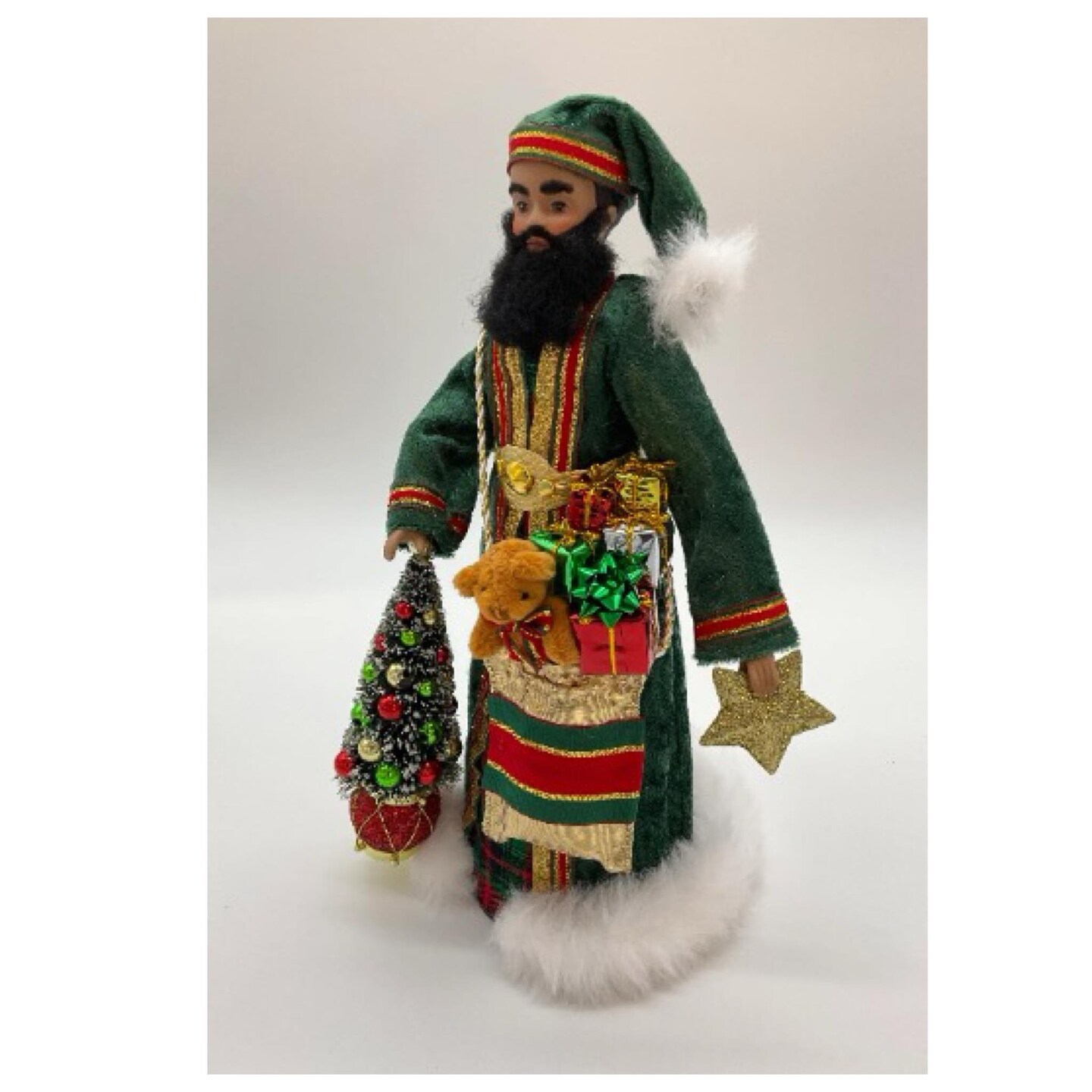 African American Santa Claus, Black Porcelain Santa Figurine