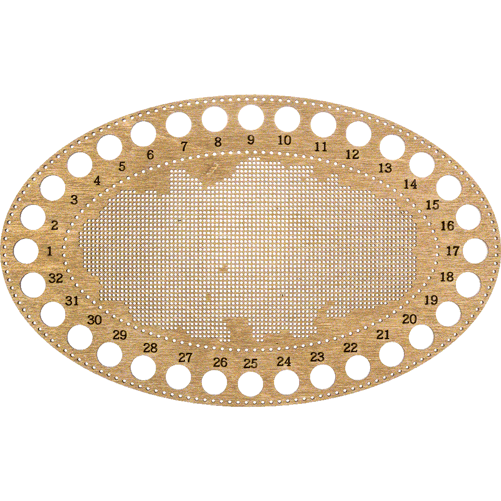 Blank for embroidery with thread on wood