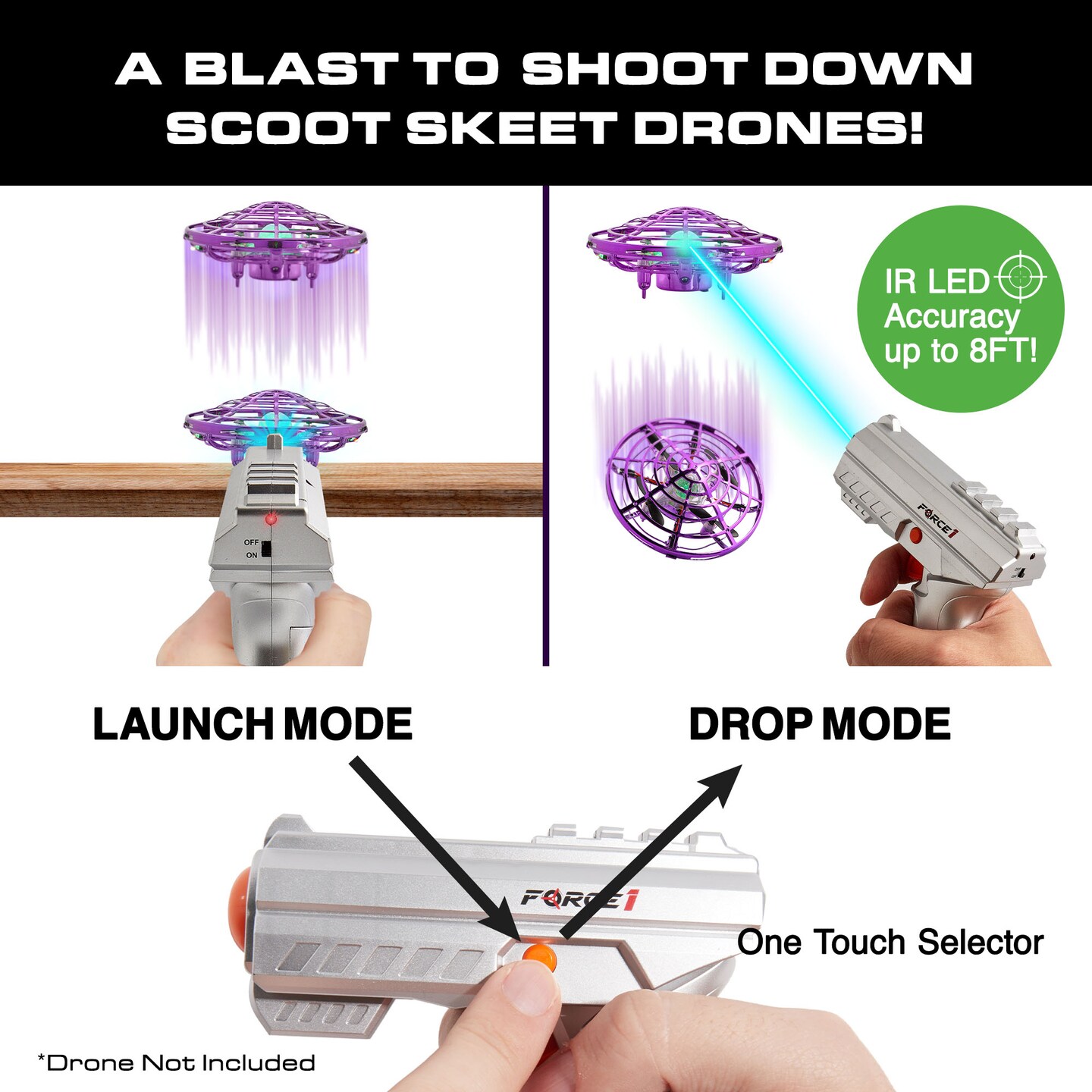Force1 Blaster Gun Electronic Shooting Game for Kids and Adults (Blaster Only)